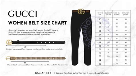 Gucci waist size chart